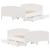 Cadru de pat fără saltea, alb, 120x200 cm, lemn masiv pin GartenMobel Dekor