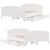 Cadru de pat fără saltea, alb, 135x190 cm, lemn masiv de pin GartenMobel Dekor