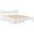 Cadru de pat cu sertare, alb, 135x190 cm, lemn masiv de pin GartenMobel Dekor