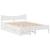Cadru de pat cu sertare, alb, 120x190 cm, lemn masiv pin GartenMobel Dekor