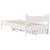 Cadru de pat cu sertare, alb, 75x190 cm, lemn masiv de pin GartenMobel Dekor