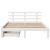 Cadru de pat cu sertare, , alb, 120x200 cm, lemn masiv de pin GartenMobel Dekor