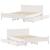 Cadru de pat fără saltea, alb, 160x200 cm, lemn masiv pin GartenMobel Dekor