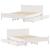 Cadru de pat fără saltea, alb, 120x190 cm, lemn masiv pin GartenMobel Dekor