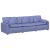Canapea modulară cu perne, albastru jeans GartenMobel Dekor