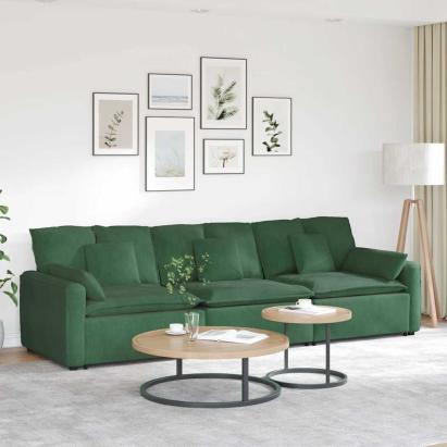 Canapea modulară cu perne, verde junglă GartenMobel Dekor
