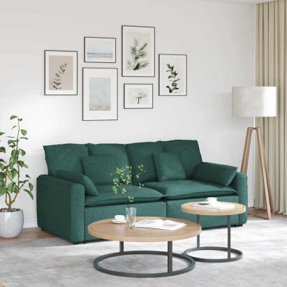 Canapea modulară cu perne, verde închis GartenMobel Dekor