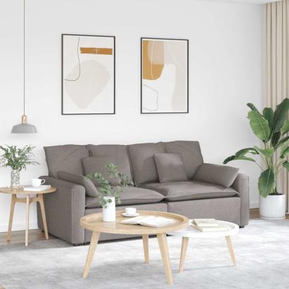 Canapea modulară cu perne, gri taupe GartenMobel Dekor