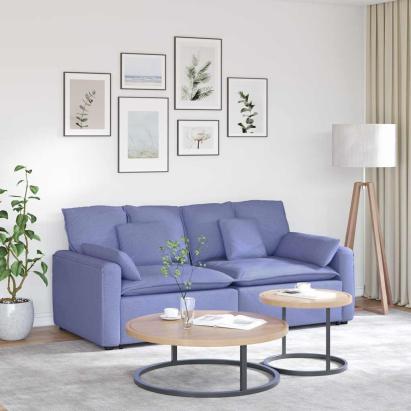 Canapea modulară cu perne, albastru jeans GartenMobel Dekor