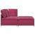 Canapea modulară cu taburet și perne, catifea, roșu vin GartenMobel Dekor