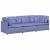 Canapea modulară cu perne, albastru jeans, textil GartenMobel Dekor