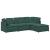 Canapea modulară cu taburet și perne, catifea, verde închis GartenMobel Dekor