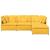 Canapea modulară cu taburet și perne, galben deschis GartenMobel Dekor
