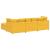 Canapea modulară cu taburet și perne, galben deschis GartenMobel Dekor