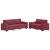 Set canapea cu perne, 2 piese, roșu vin, material textil GartenMobel Dekor