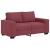 Set canapea cu perne, 2 piese, roșu vin, material textil GartenMobel Dekor