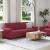 Set canapea cu perne, 2 piese, roșu vin, material textil GartenMobel Dekor
