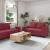 Set canapea cu perne, 2 piese, roșu vin, material textil GartenMobel Dekor