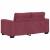 Set canapea cu perne, 2 piese, roșu vin, material textil GartenMobel Dekor