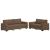 Set de canapele cu perne, 2 piese, maro, textil GartenMobel Dekor