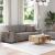 Set de canapea cu perne, 2 piese, gri taupe, material textil GartenMobel Dekor