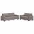 Set de canapea cu perne, 2 piese, gri taupe, material textil GartenMobel Dekor
