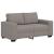 Set de canapea cu perne, 2 piese, gri taupe, material textil GartenMobel Dekor
