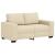 Set de canapele cu perne, 2 piese, crem, textil GartenMobel Dekor