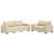 Set de canapele cu perne, 2 piese, crem, textil GartenMobel Dekor