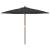 Umbrelă de soare de grădină stâlp din lemn, negru, 299x240 cm GartenMobel Dekor
