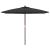 Umbrelă de soare de grădină stâlp din lemn, negru, 299x240 cm GartenMobel Dekor