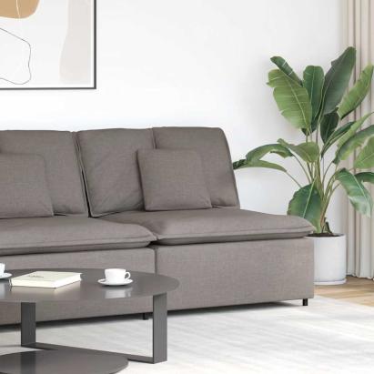 Modul central canapea modulară cu perne, gri taupe, 100 cm GartenMobel Dekor