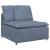 Modul central canapea modulară cu perne, albastru, 100 cm GartenMobel Dekor