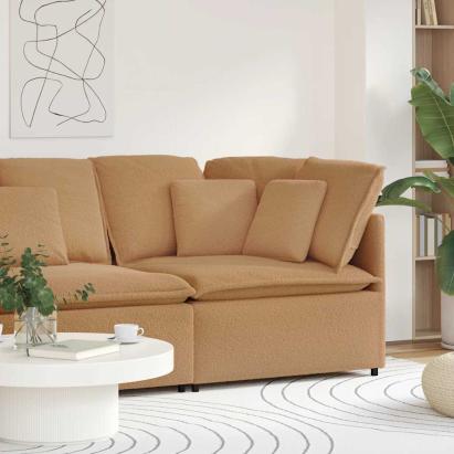 Modul modular de colț pentru canapea cu perne, bej, 100 cm GartenMobel Dekor
