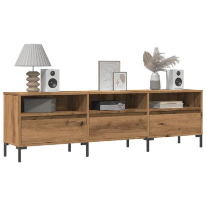 Comodă TV, stejar artizanal, 150x30x44,5 cm, lemn prelucrat GartenMobel Dekor