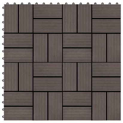Plăci de pardoseală, 22 buc., maro închis, 30x30 cm, WPC, 2 mp GartenMobel Dekor