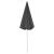 Umbrelă de soare de plajă, antracit, 240 cm GartenMobel Dekor