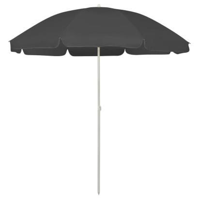 Umbrelă de soare de plajă, antracit, 240 cm GartenMobel Dekor