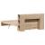 Pat cu bibliotecă fără saltea, 160x200 cm, lemn masiv de pin GartenMobel Dekor