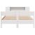 Cadru de pat fără saltea, alb, 120x200 cm, lemn masiv pin GartenMobel Dekor