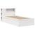 Cadru de pat fără saltea, alb, 75x190 cm, lemn masiv de pin GartenMobel Dekor