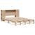 Pat cu bibliotecă fără saltea, 160x200 cm, lemn masiv GartenMobel Dekor