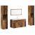 Set mobilier de baie, 4 piese, lemn vechi, lemn prelucrat GartenMobel Dekor