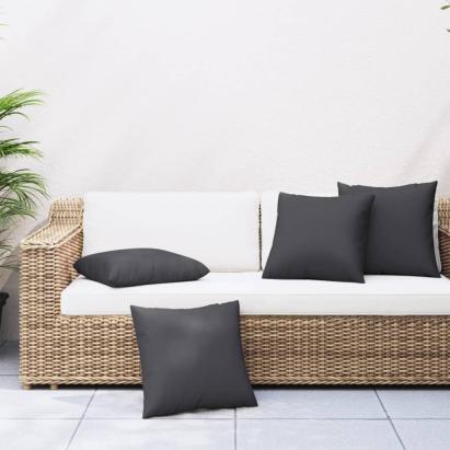 Perne de canapea, 4 buc., negru, 50x50 cm, textil GartenMobel Dekor