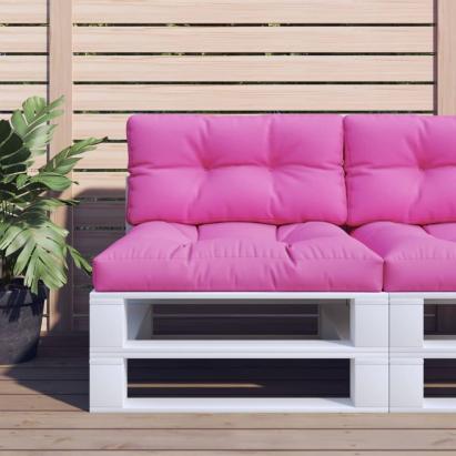Pernă de paleți, roz, 70x40x12 cm, material textil GartenMobel Dekor