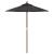 Umbrelă de soare de grădină stâlp din lemn, negru, 196x231 cm GartenMobel Dekor
