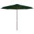 Umbrelă de soare de exterior, stâlp din lemn, verde, 350 cm GartenMobel Dekor