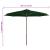 Umbrelă de soare de exterior, stâlp din lemn, verde, 350 cm GartenMobel Dekor
