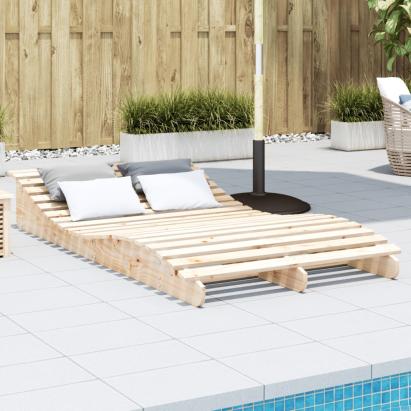 Șezlong, 205x110x31,5 cm, lemn masiv de pin GartenMobel Dekor