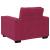 Set canapea cu perne, 3 piese, roșu vin, catifea GartenMobel Dekor